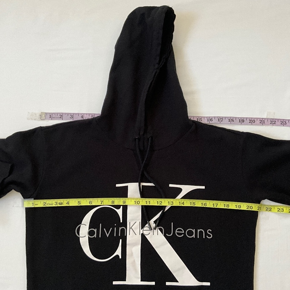 CALVIN KLEIN JEANS Boxy Crop Hoodie Black - Picture 6 of 10